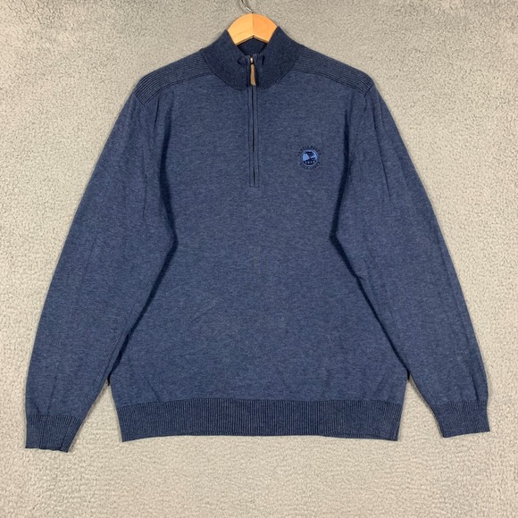 Lot of 2 Pebble Beach REI/Ashworth Men's Large L Blue 1/4 Zip Pullover Golf - Picture 7 of 16